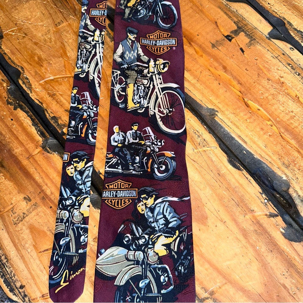 Harley Davidson 100% silk tie! - Picture 2 of 5